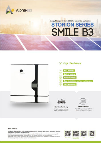 Torre autoconsumo Smile inversor de batería 3kW+batería litio 2,9kWh y gestión de energía