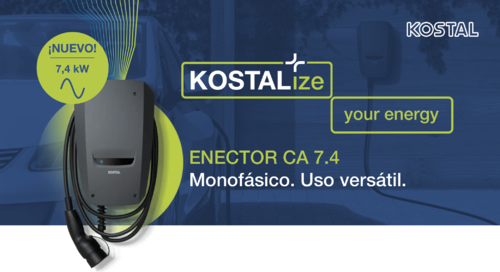 Cargador de coche eléctrico Kostal 7kW monofásico Enector 7,4kW monofásico con manguera