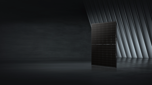 Panel Jolywood monocristalino PERC N TopCon bifacial cristal-cristal 410W negro 10% transparencia
