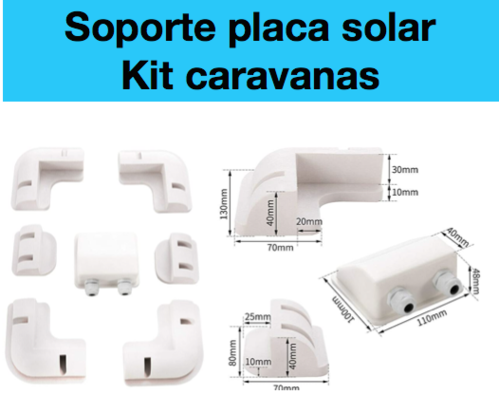 Soporte más módulo solar extra para Kit solar caravana