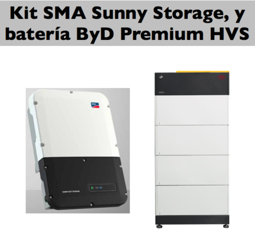 Sunny Storage y batería de litio ByD HVS Premium Autoconsumo 24 horas
