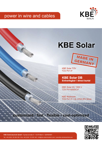 Cable solar KBE cobre zincado con doble aislamiento