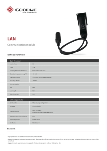 GoodWe conectores WLAN y WIFI para comunicación y monitorización