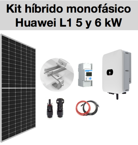 Kit autoconsumo Huawei L1 monofásico de 5 y 6 kW