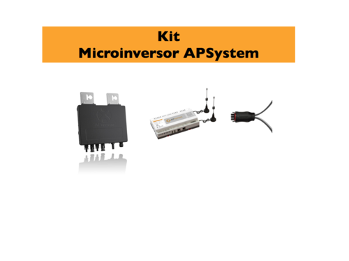 Kit 2 Microinversores APSystems DS3 2 MPPTs 750-960W y accesorios 4 paneles