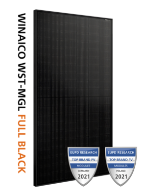 Panel solar Winaico monocristalino PERC medias celdas 370W. Negro