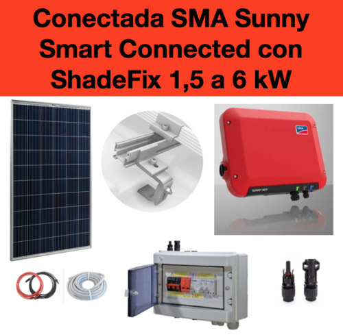 Kit autoconsumo Premium Winaico SMA Sunny Boy Smart Connected Shadefix 5kW