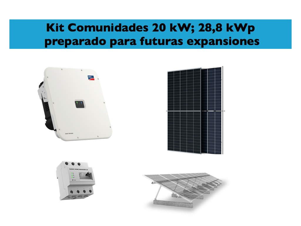 Kit Autoconsumo 20kW SMA Tripower X ShadeFix preparado para el futuro